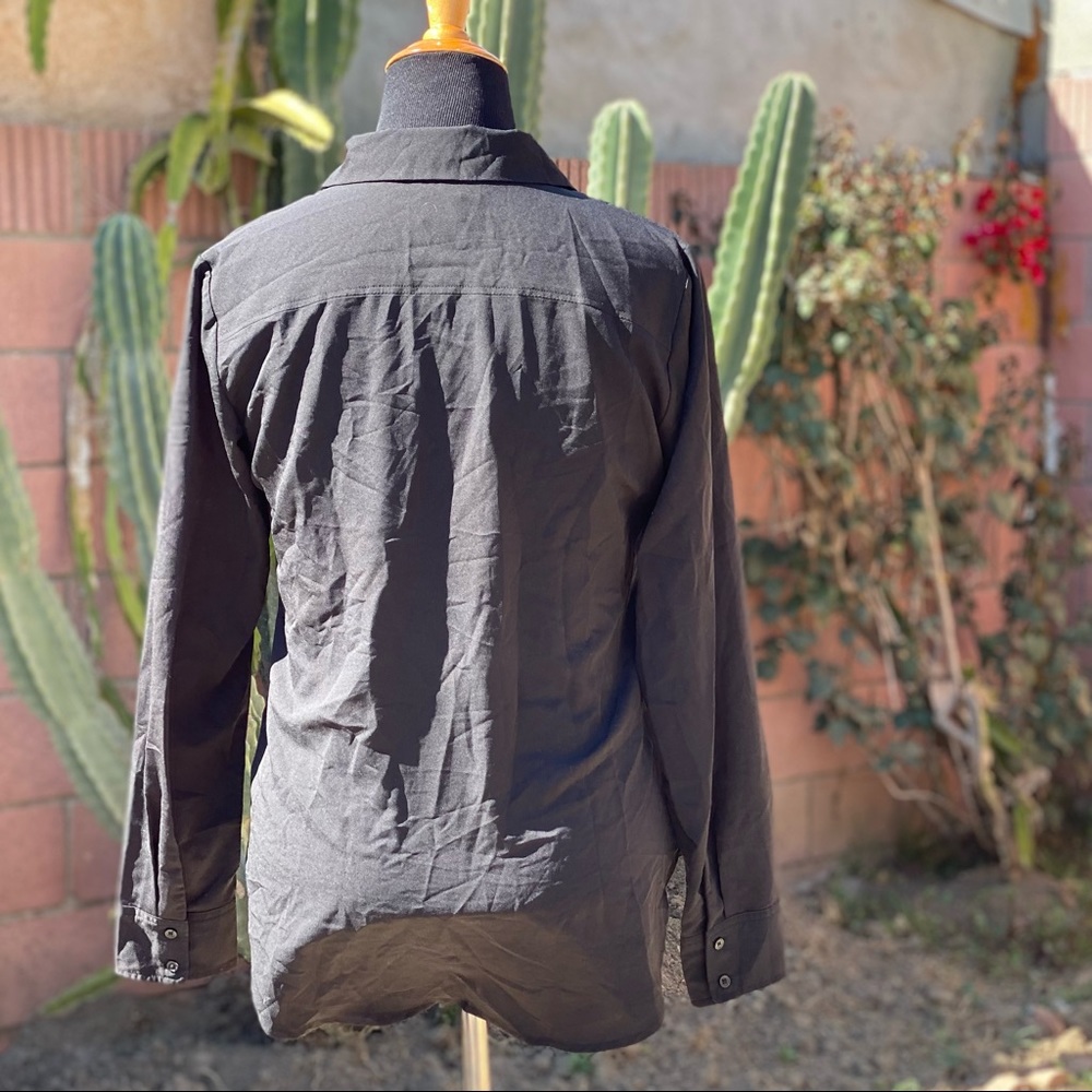 Long Black Button Down - image 4